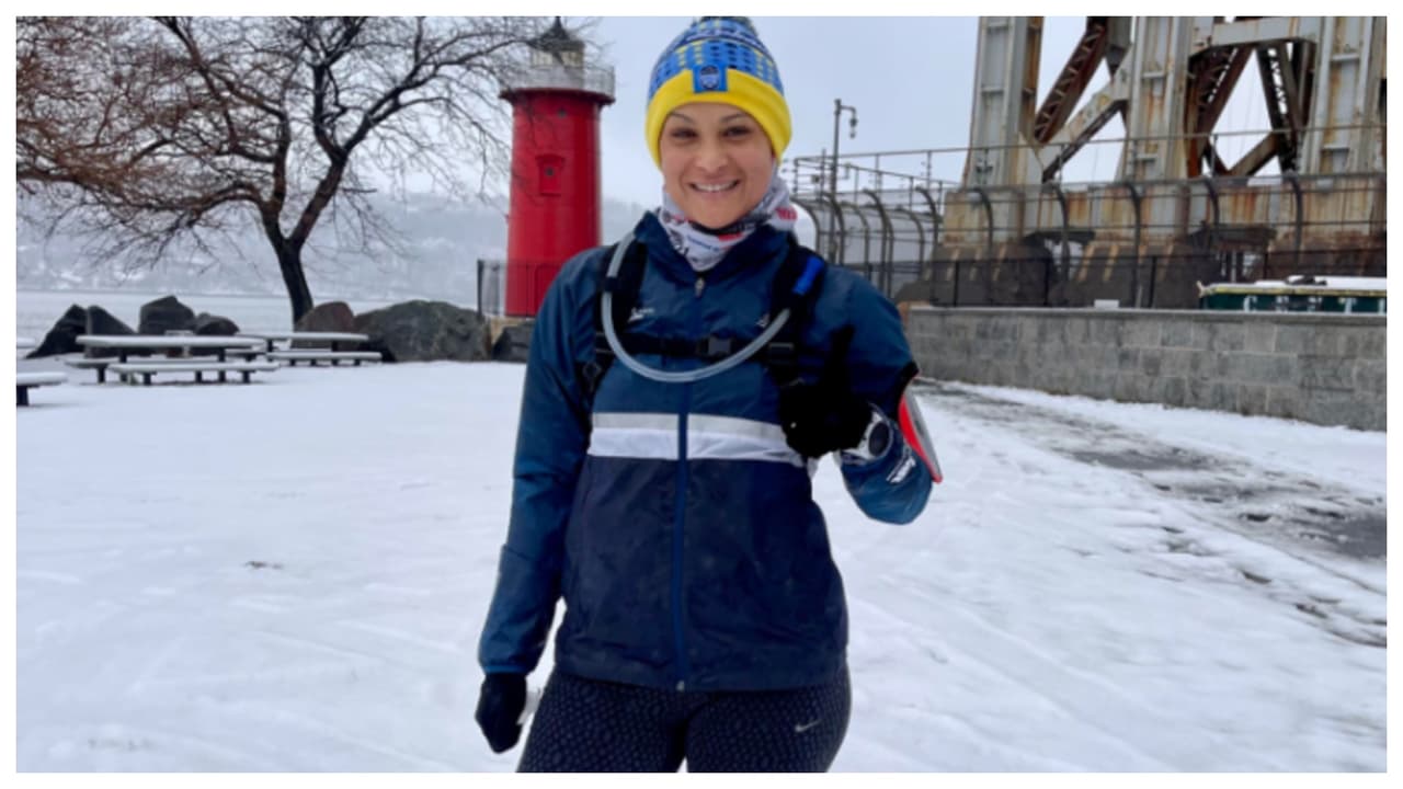 "Corriendo temprano". Autora: Angélica Fernández.