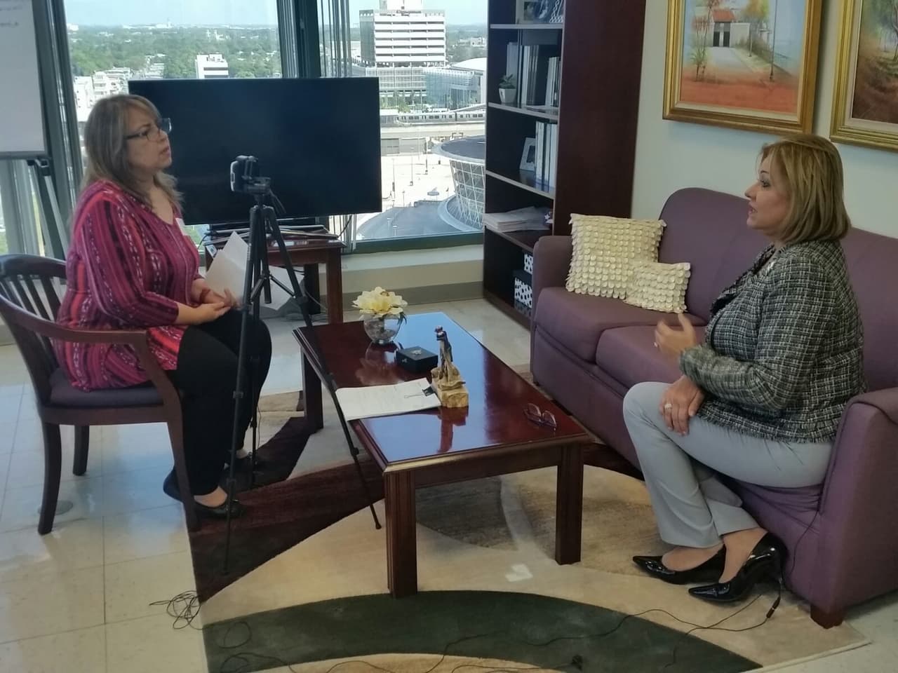 La Comisionada electoral del Partido Nuevo Progresista, Norma Burgos habla de la fórmula que defiende, la estadidad y la implementación de la ley 7, que dio paso al evento.