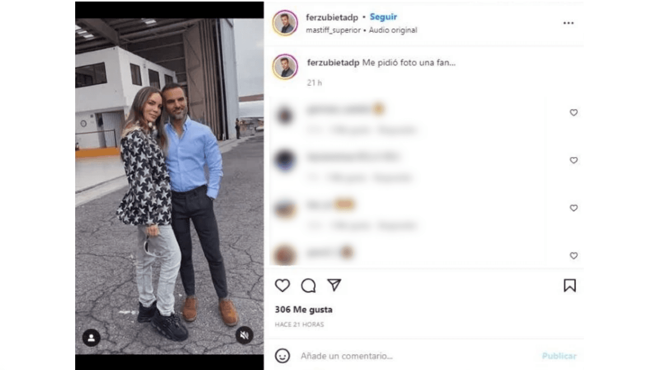 Belinda y el empresario Fernando Zubieta, dorector ejecutivo de Global Jet Set.