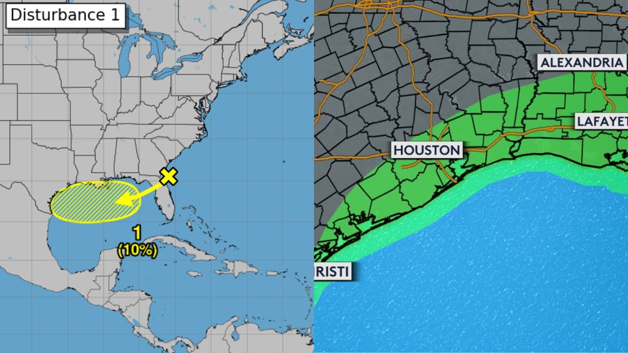 El Centro Nacional de Huracanes ofrece actualización sobre un sistema que traerá lluvias a la costa de Texas