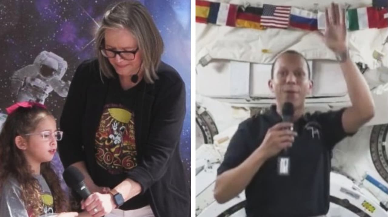 Estudiantes de una primaria en Mesa conversaron con el astronauta Christopher Williams de la EEI