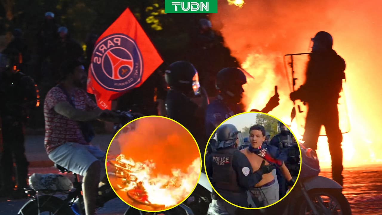 Disturbios y caos en Paris por bicampeonato del PSG en Champions League