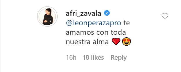 De inmediato, obtuvo respuesta por parte de ella: "Te amamos con toda nuestra alma". 
<br>