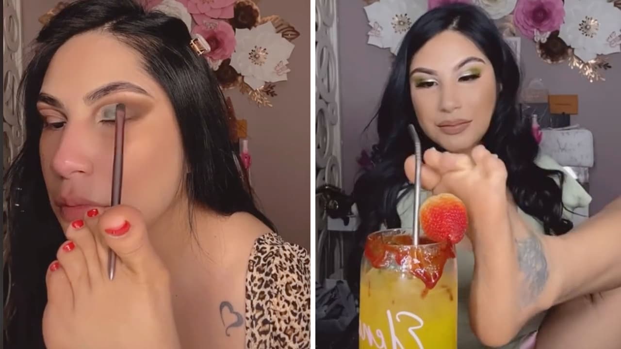 Sus pies son como sus manos: le llueve el éxito a maquilladora hispana que nació sin brazos