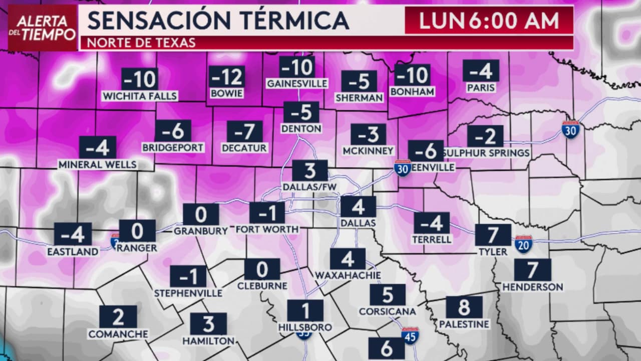 Hora por hora: Esto nos espera tras el paso de lluvia gélida en el norte de Texas