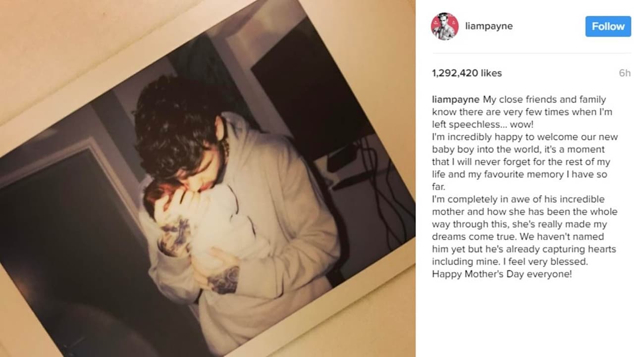 Liam Payne, de One Direction, y Cheryl Cole presentan a su primer hijo