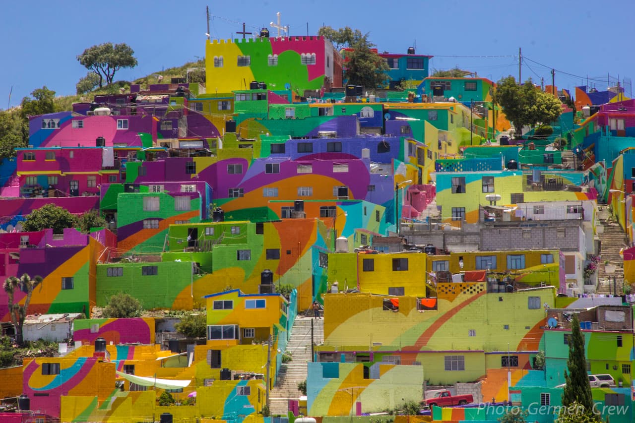 El macromural de Germen Crew en Pachuca.
