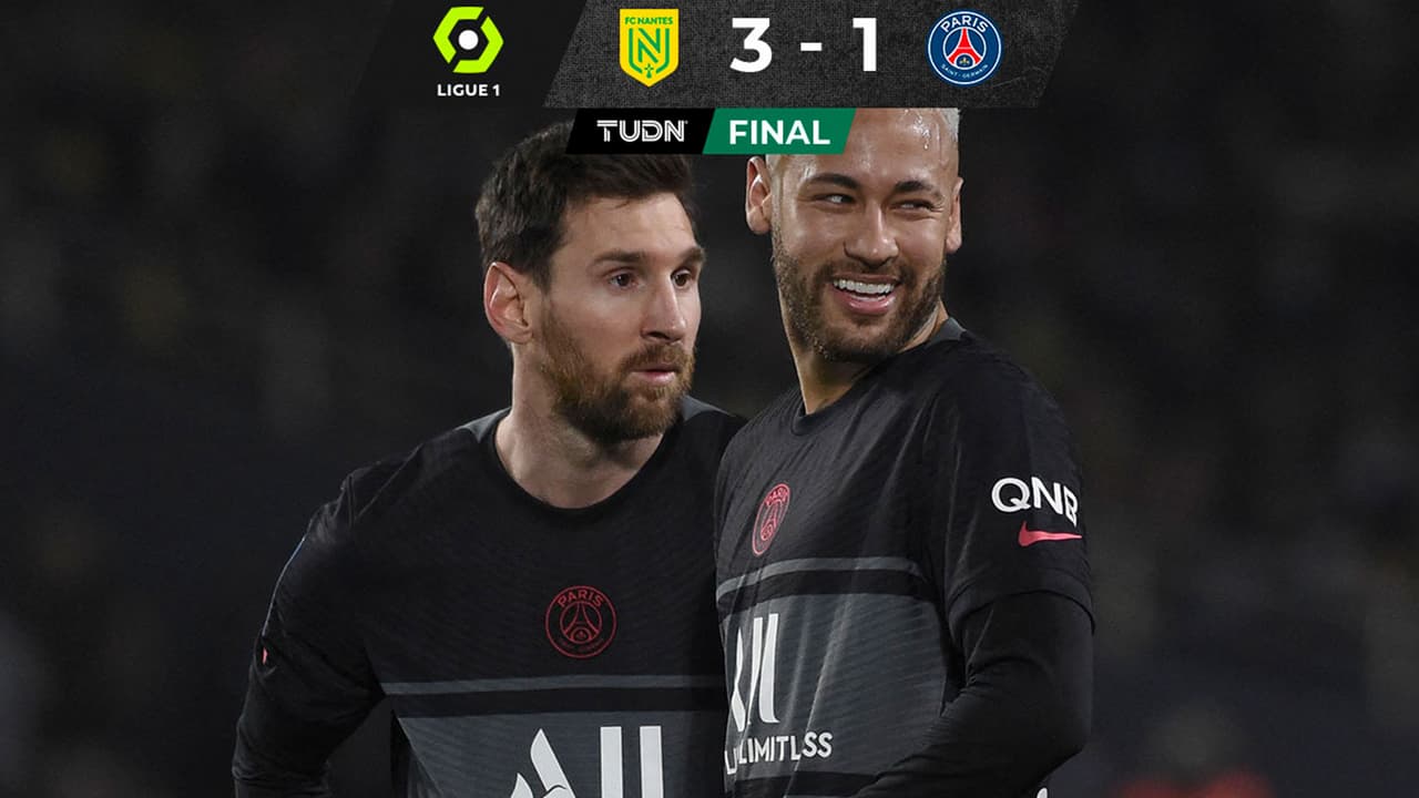 Nantes vence al PSG con todo y su tridente Neymar-Kylian Mbappé-Lionel Messi