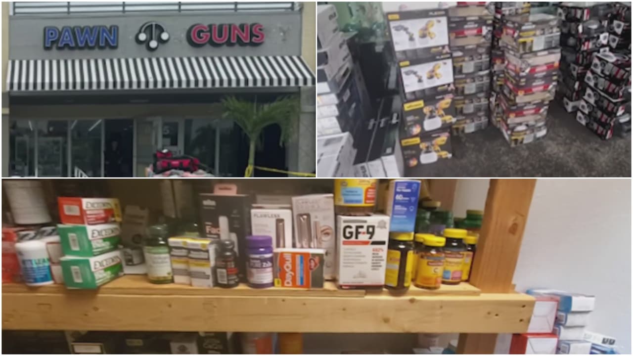 Arrestan al dueño y empleados de una casa de empeño por robos millonarios a tiendas minoristas