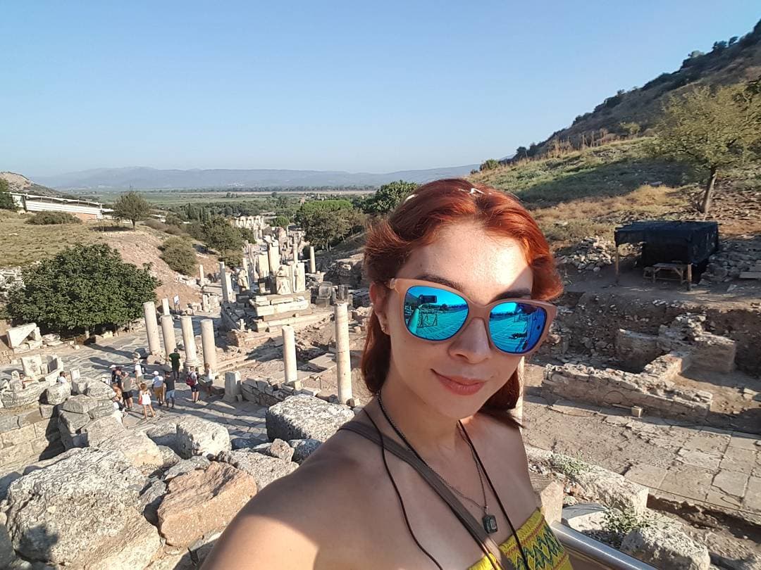 Daniela ha viajado a lugares tan exóticos como Éfeso, en Turquía.