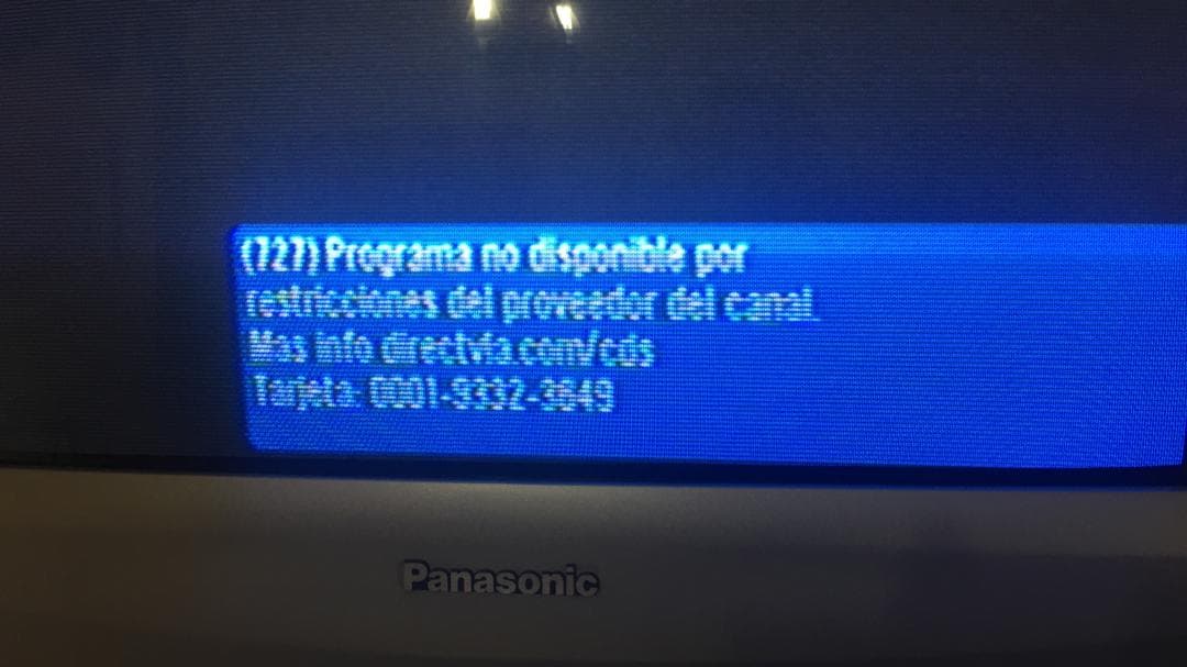 Esta señal apareció en la pantalla de quienes estaban viendo la programación en Venezuela.