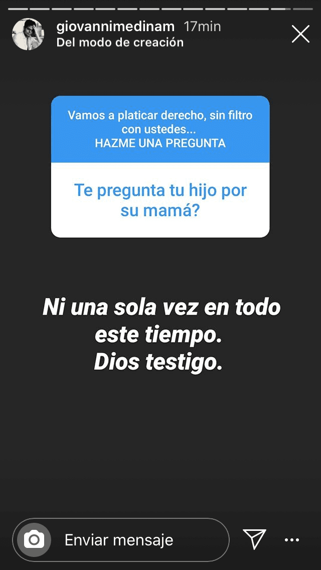 También aseguró que el niño no ha preguntado "
<b><a href="https://www.univision.com/famosos/giovanni-medina-abraza-a-emmanuel-mientras-que-ninel-conde-ve-la-graduacion-de-su-hijo-via-internet-video" target="_blank">ni una sola vez</a> </b>en todo este tiempo" por su madre.
<br>
