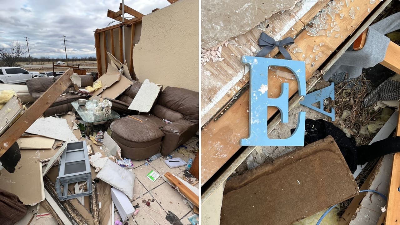 “Se llevó el cuarto del bebé“: familia hispana, que espera un hijo, lo pierde todo por un tornado