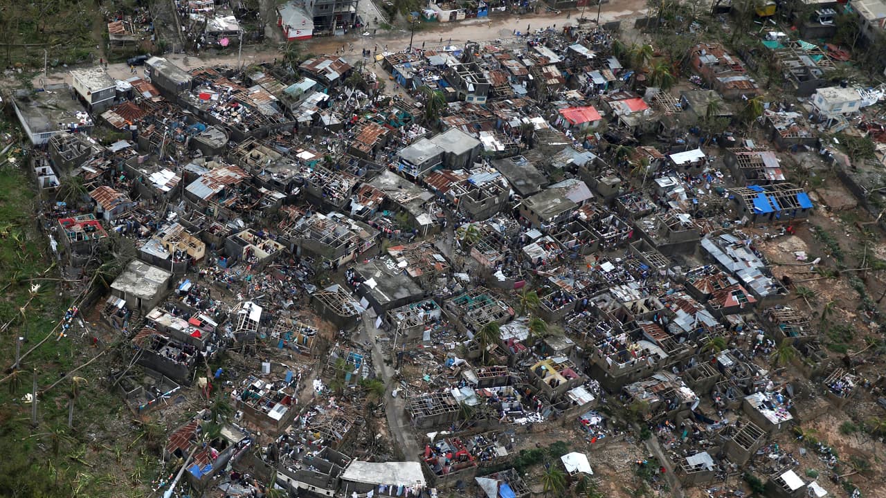 Hurricane Matthew passed over the colonial coastal city of Jeremie on Tuesday causing extensive damage.