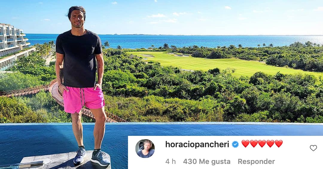 Horacio Pancheri comentó en el post de Danilo Carrera posteando cinco corazones rojos. El argentino también está en medio de rumores, se dice que terminó su relación con Marimar Vega.