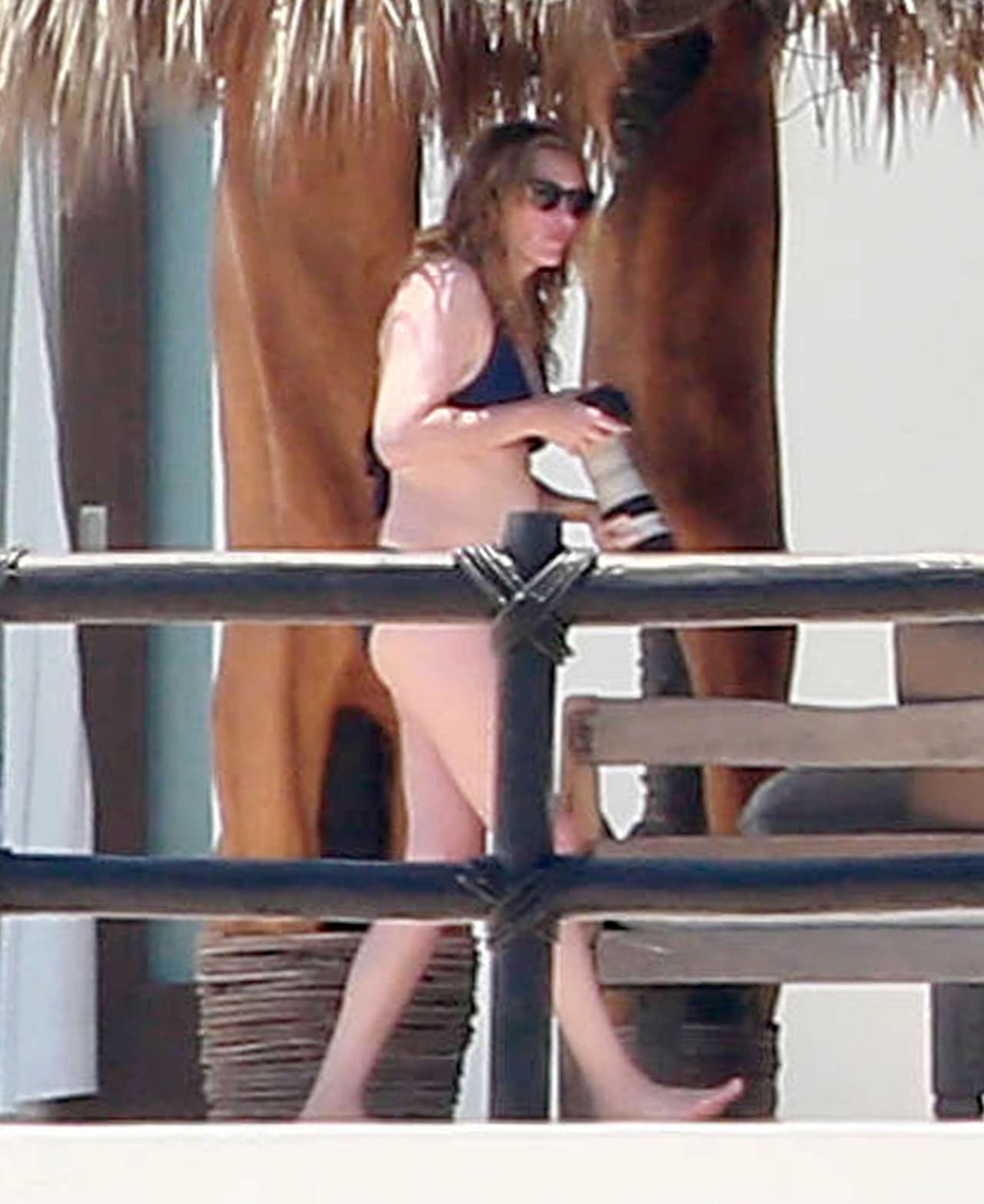 La vimos disfrutando de uno de sus pasatiempos.