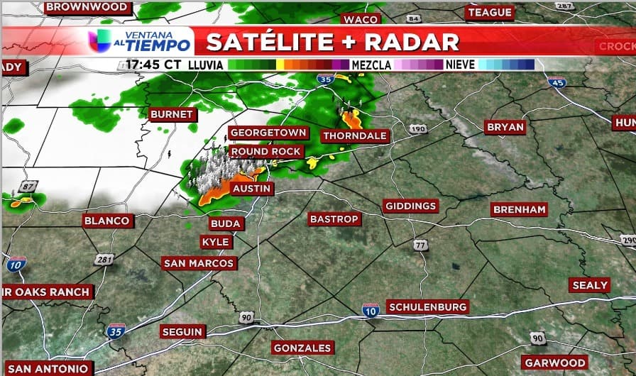 Condado de Travis bajo advertencia de tormenta severa