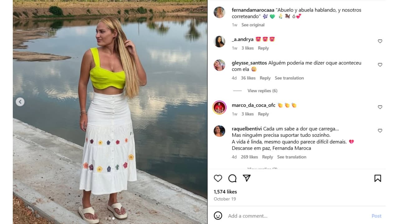 Muere la 'influencer' Fernanda Maroca.