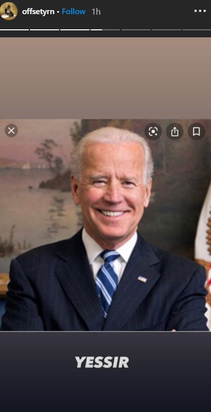 <b>Offset</b>, el esposo de Cardi B, también externó su felicidad: "Sí señor".