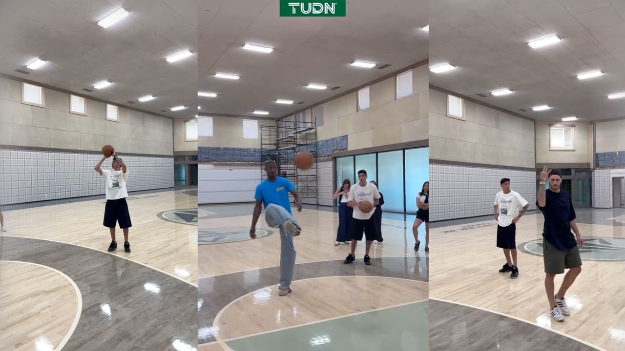 Santi y Edson reciben clases de una estrella de la NBA