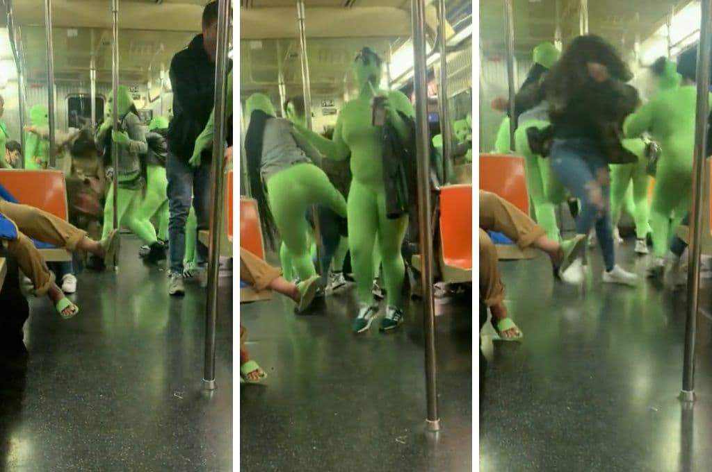 <b>Ataque de las ‘duendes verdes’.</b> Dos jóvenes de 19 años vivieron momentos de horror en un tren que viajaba por Times Square, cuando cuatro mujeres 
<a href="https://www.univision.com/local/nueva-york-wxtv/identifican-mujeres-ataque-metro-nueva-york-duendes-verdes">vestidas con trajes verde neón</a> las asaltaron y robaron sus pertenencias. Las agresoras eran miembros de la pandilla duendes verdes y, entre ellas, había dos mujeres hispanas, quienes se entregaron días después de la agresión. 
<br>