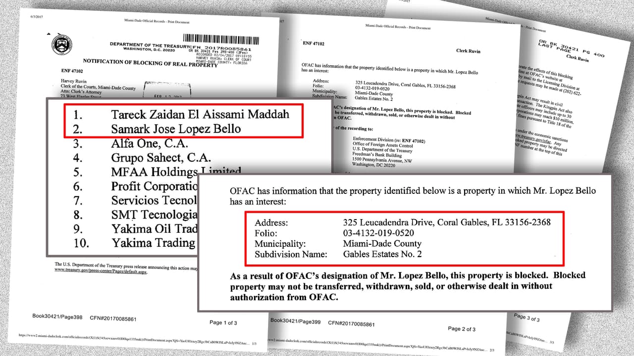 Documentos confirman el embargo de la mansión en Miami del presunto testaferro del vicepresidente venezolano