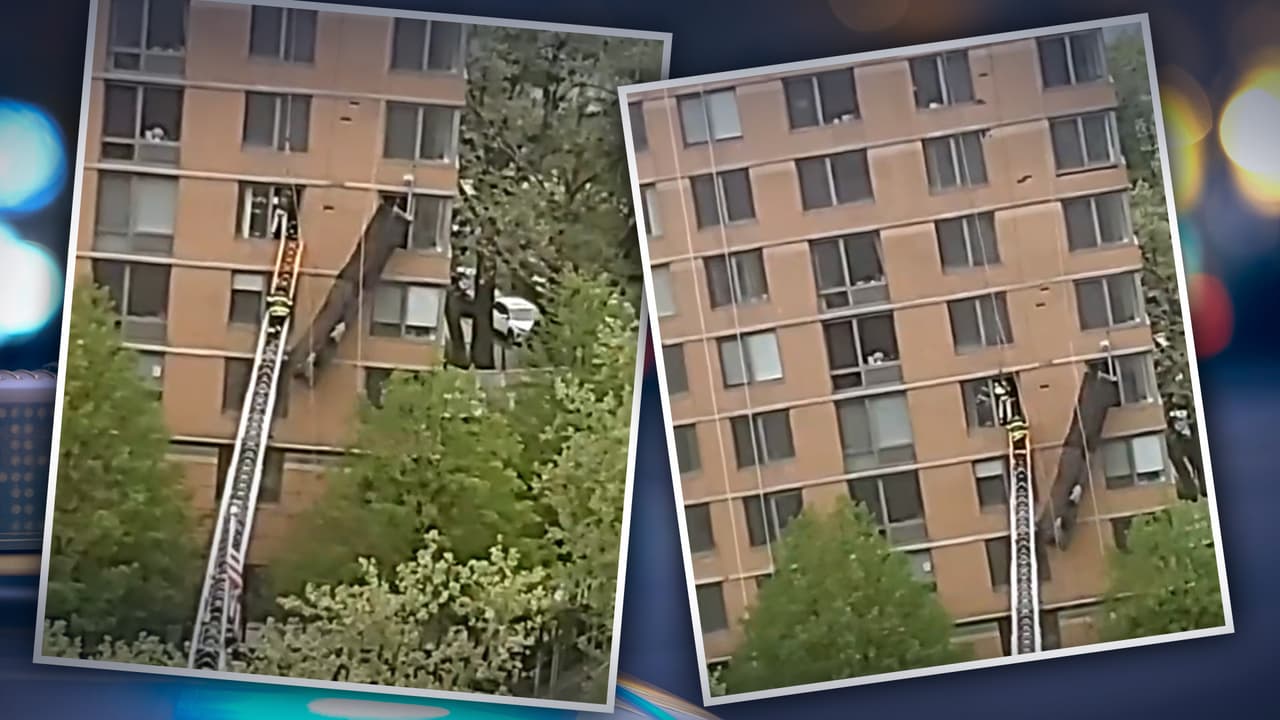 Limpiadores de ventanas fueron rescatados de un alto edificio luego de falla con su andamio