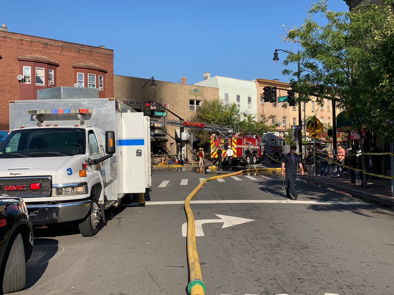 La escena del incendio.