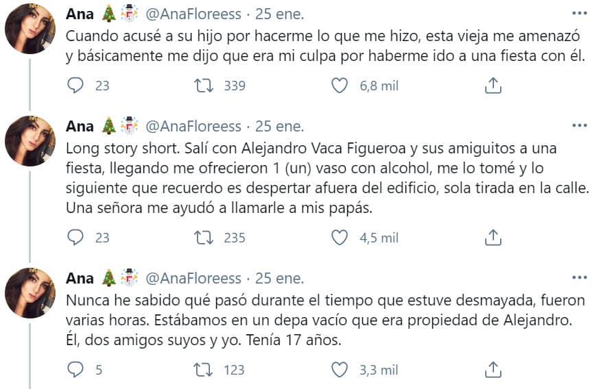 Incluso, aseguró que la periodista la amenazó para que borrara la conversación con uno de los supuestos culpables que publicó en la red social.
<br>