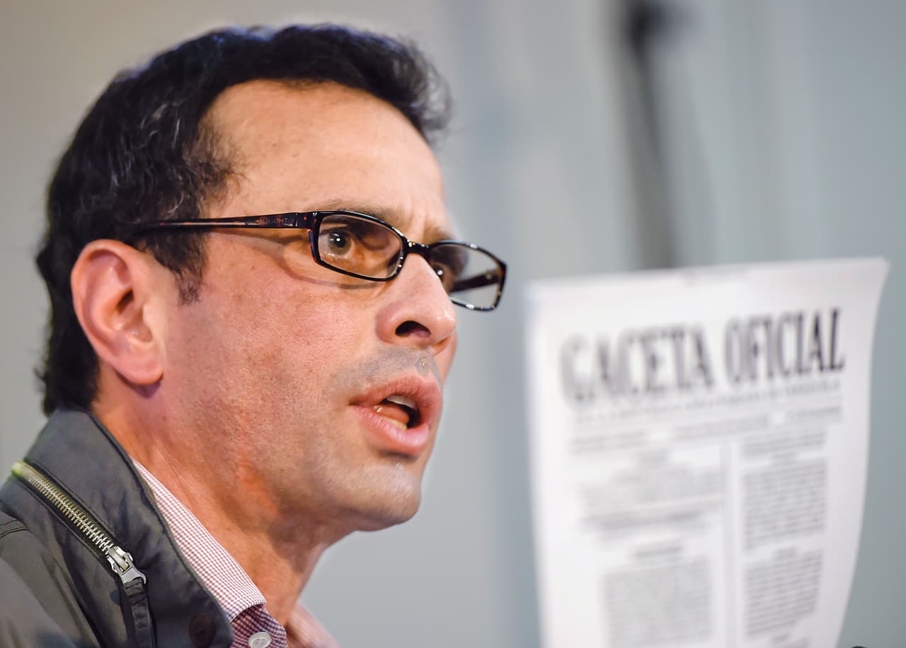 Líder opositor venezolano Henrique Capriles denuncia su inhabilitación política por 15 años