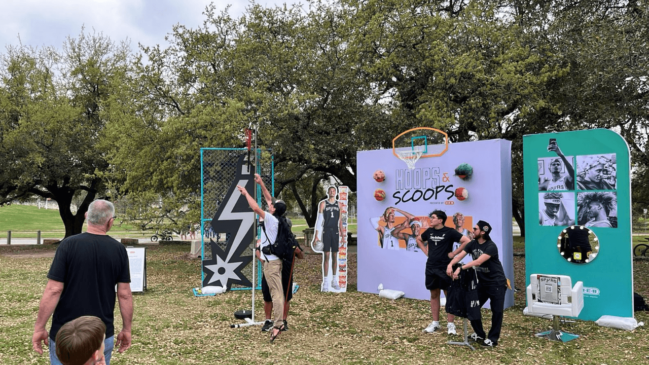 La activación, donde había varias dinámicas para los asistentes, fue en Auditorium Shores en Austin.