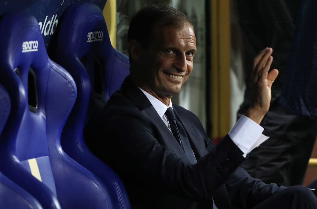 Massimiliano Allegri, técnico de la Juventus, con la tranquilidad del liderato de la Serie A.