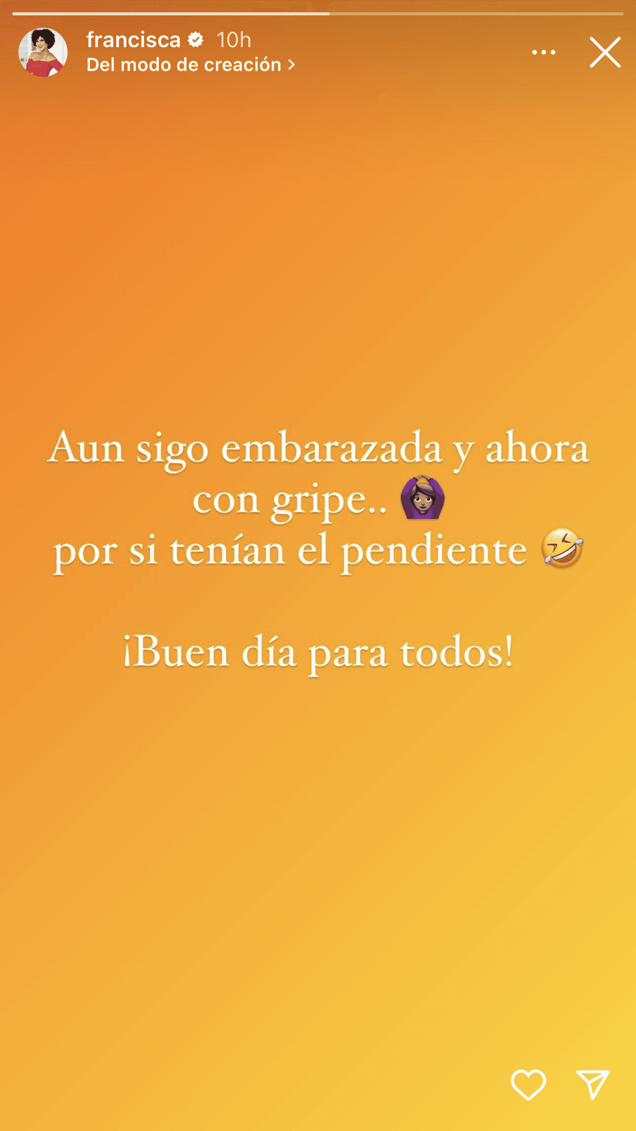 Francisca habla de su segundo embarazo a días de dar a luz a Franco Raffaele.