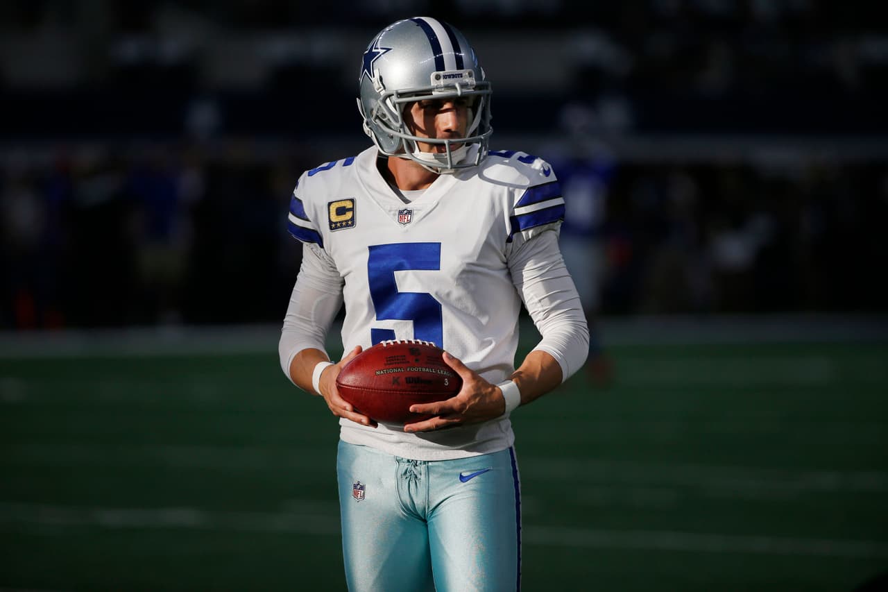 Dan Bailey en su época con los Cowboys; es el segundo pateador más efectivo de todos los tiempos de la NFL.