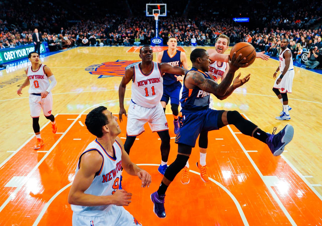 <b>Puesto 3. New York Knicks (NBA)</b>
<br>
<br>• Valor: 5,000 millones de dólares.
<br>
<br>• Cambio de valor en los últimos cinco años: +67%.
<br>
<br>• Propietario: Madison Square Garden Sports.
<br>
<br>• Año de compra: 1997.
<br>
<br>• Precio pagado: 300 millones de dólares.
<br>