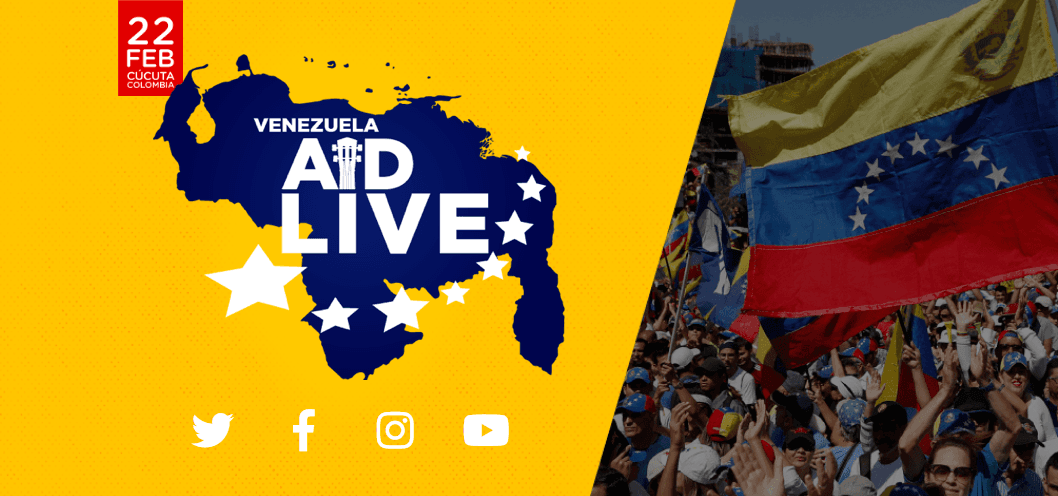 El próximo 22 de febrero se realizará el concierto Venezuela Ayuda & Libertad, o Venezuela Aid Live. El objetivo es recaudar dinero por medio en donaciones para ayuda humanitaria para el país sudamericano.
<br>
