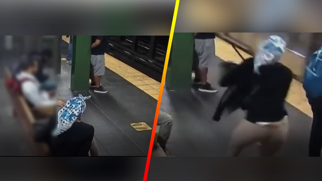 (VIDEO) “Son una zona de terror”: Mujer empuja a pasajera contra un tren en movimiento en Times Square