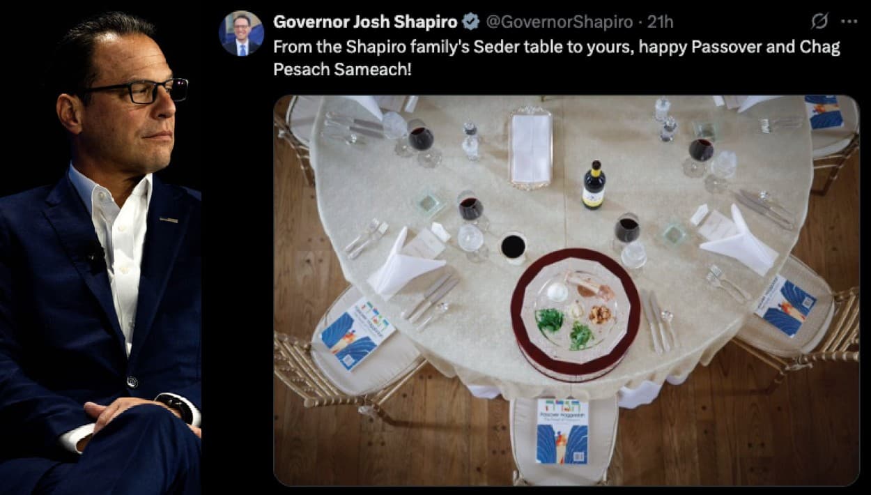 Este fue el mensaje de Shapiro, deseando una feliz Pascua y mostrando que junto a los suyos celebraría Séder de Pésaj, una cena en la cual todos los participantes leen el libro bíblico del Éxodo.