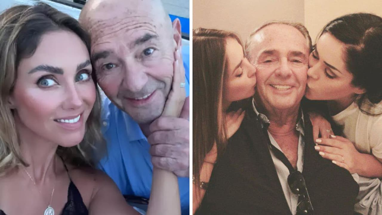 Anahí, su padre Enrique Manuel Puente y su hermana Marichelo.