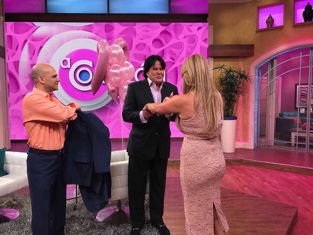 Su pareja quiso sorprenderla y estar a su lado en este importante momento.