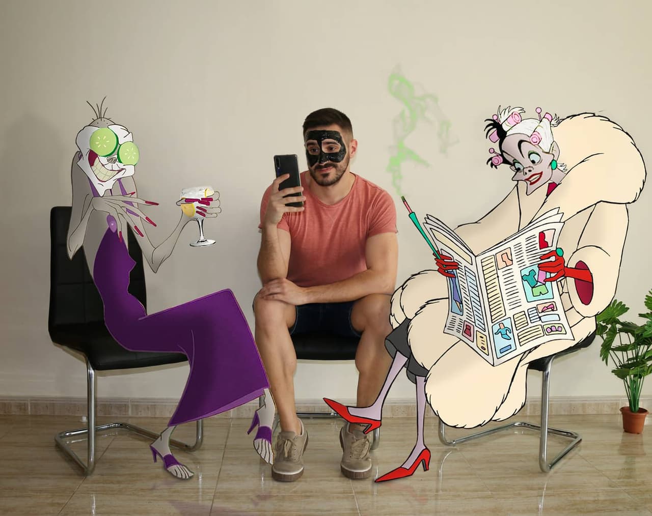 Samuel Manzanera Blasco ilustra su día a día a lado de personajes Disney: fotos