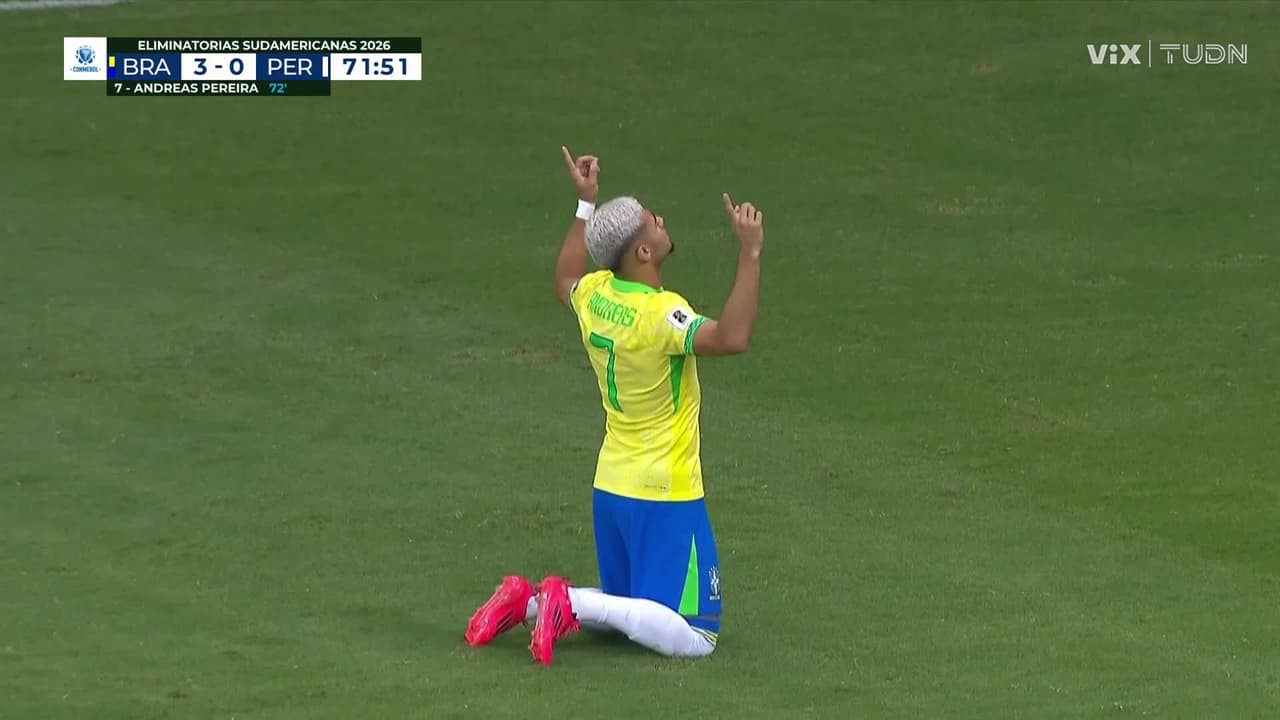 ¡Golazo! Media tijera de Andreas Pereira para el tercero de Brasil
