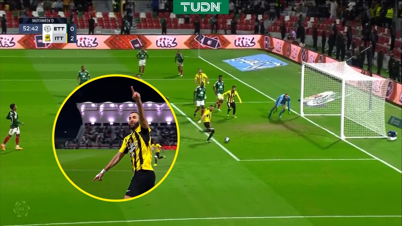 Benzema vuelve con gol y dos asistencias y deja líder a su equipo en Arabia