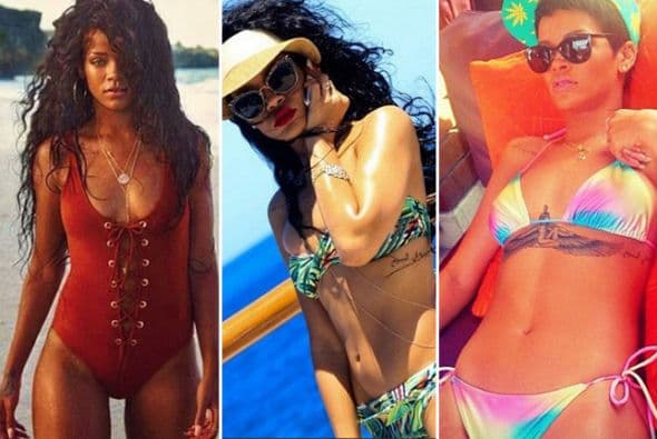 No podemos olvidar los sensuales bikinazos de 'RiRi', por eso aquí te invtamos a que hagas un sexy recuento.