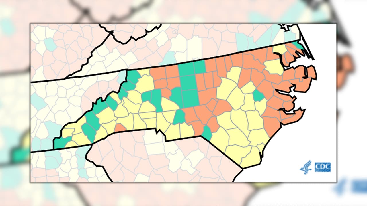 Mapa de transmisión comunitaria del 20 de julio de 2022: naranja (alto), amarillo (medio) y verde (bajo).