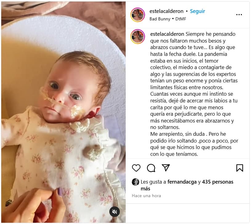 Estela Calderón compartió emotivo mensaje sobre su arrepentimiento hacia su difunta bebé, Alana.