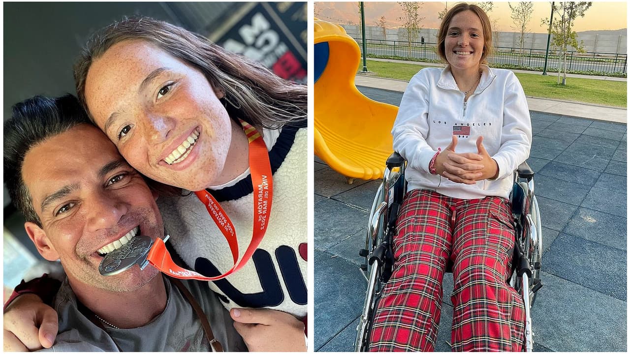 Cristian de la Fuente celebra que su hija corrió su primera maratón tras ser baleada en las piernas