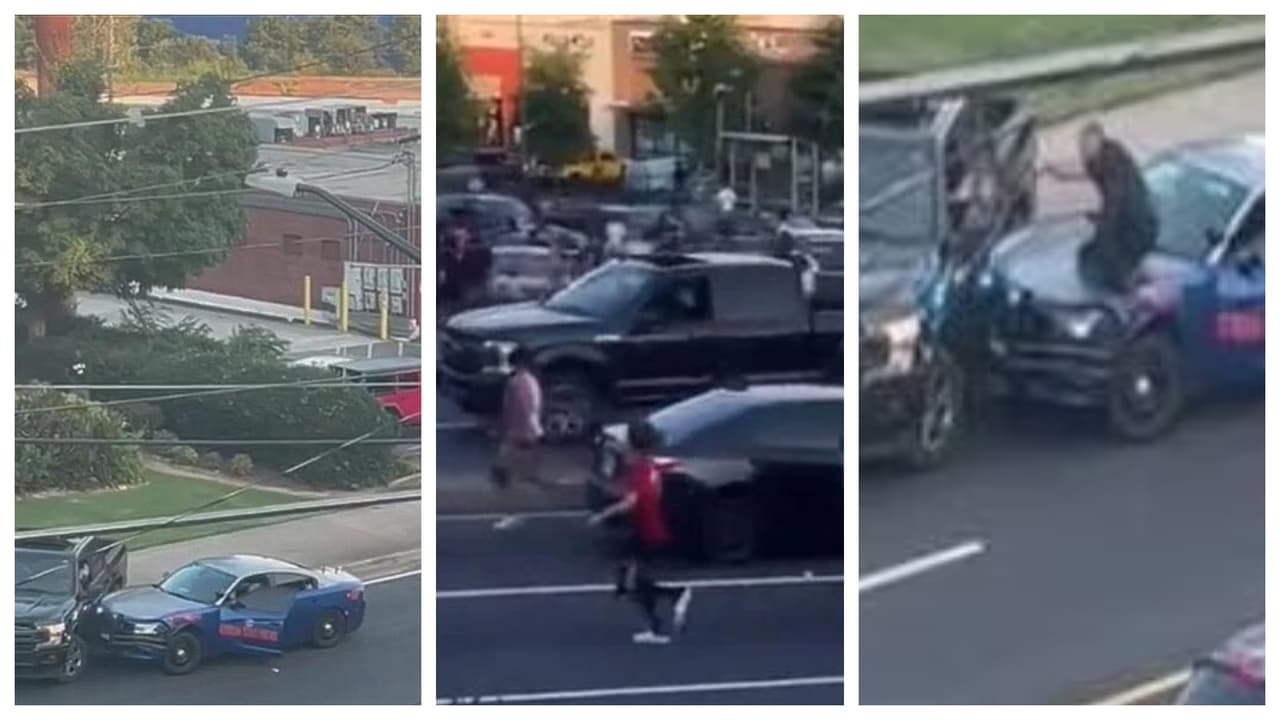Identifican a conductor que intentó huir de la policía tras hacer acrobacias callejeras en una intersección de Atlanta
