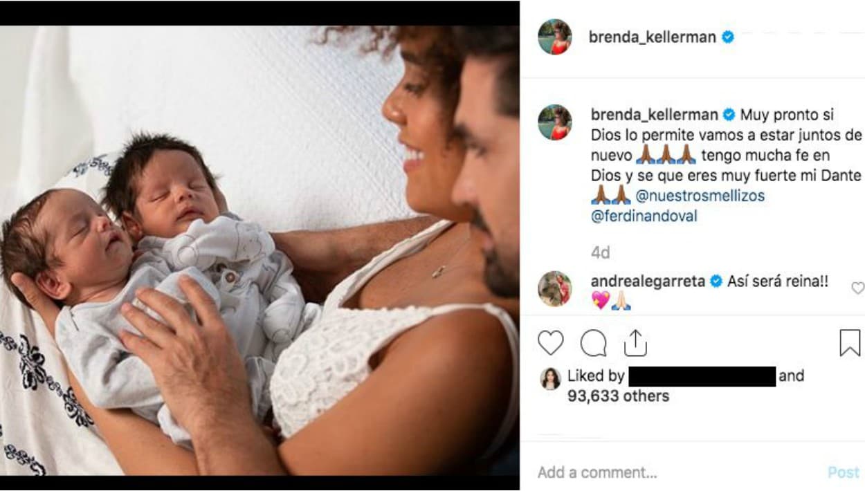 Brenda Kellerman se expresó segura de que "el daño en su cabecita" no será nada para el hijo "guerrero" que tienen, por lo que confió en que logrará sobreponerse.