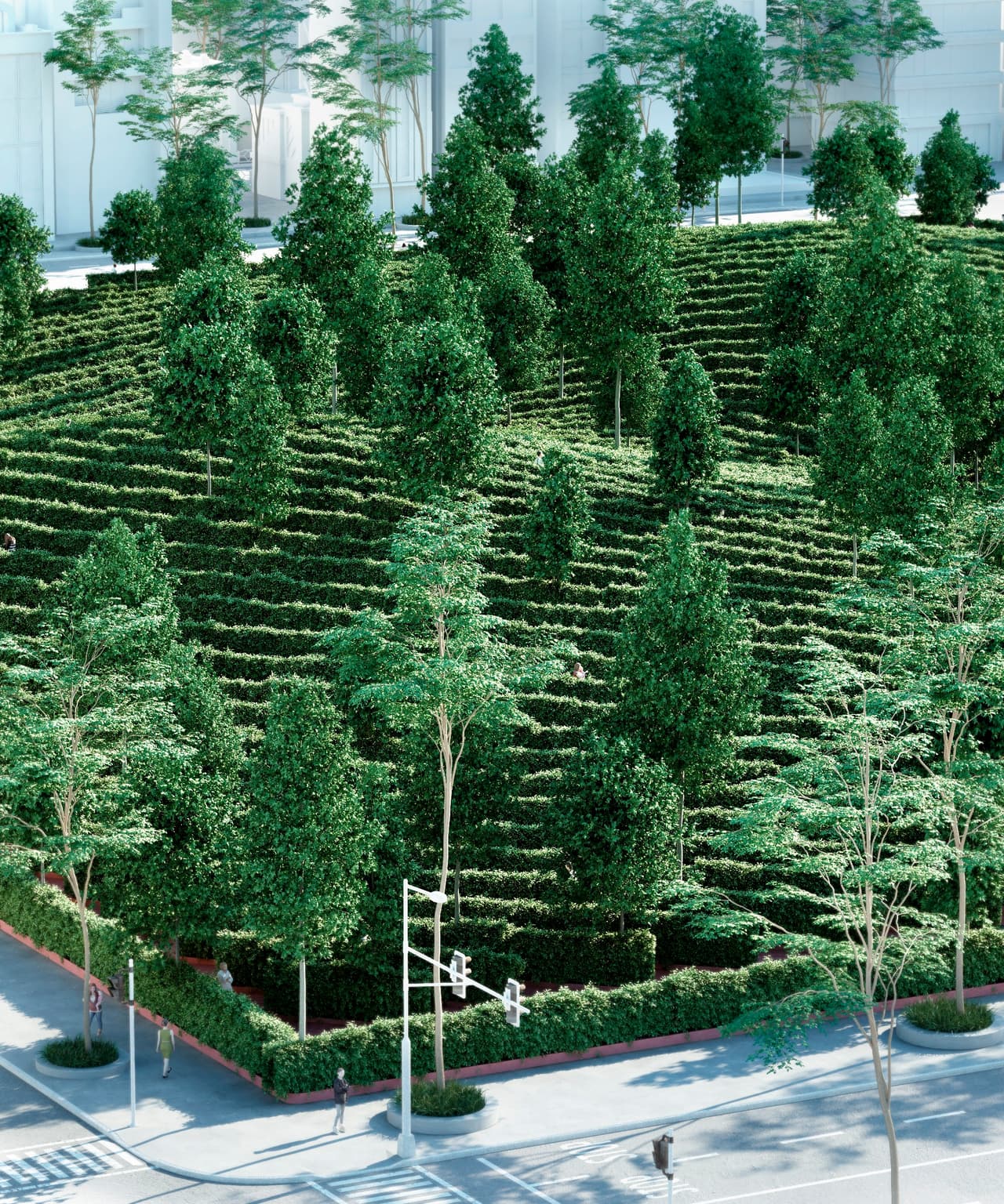 Los arquitectos se preguntaron cómo se vería un parque que incluyera las reglas de distanciamiento físico como guía de su diseño, y el valor que debería tener un espacio de estas características para después de la pandemia.
<br>